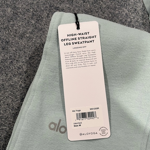 alo high waist offline straight leg sweatpant | size m - Picture 5 of 5